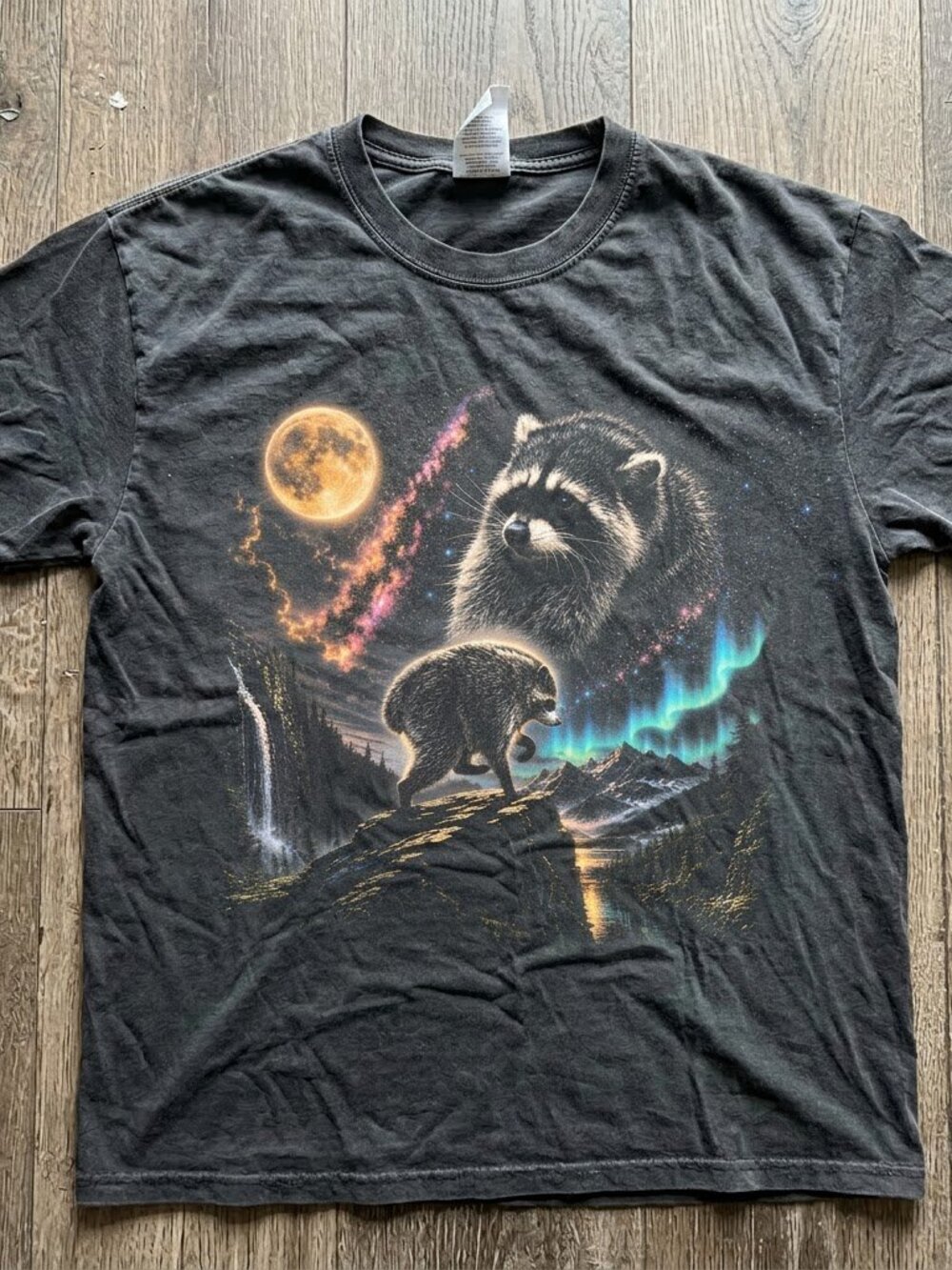 Jimothy Raccoon Shirt, Viral Seattle Feral Legend tee charcoal